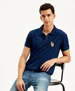 Solid Indigo Polo Tişört