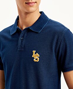 Solid Indigo Polo Tişört