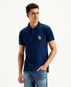 Solid Indigo Polo Tişört