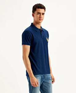 Solid Indigo Polo Tişört