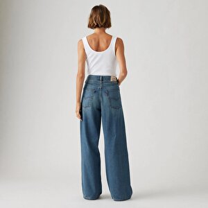 XL Straight Linen+ Denim Kadın Jean Pantolon - Stop Flaxing