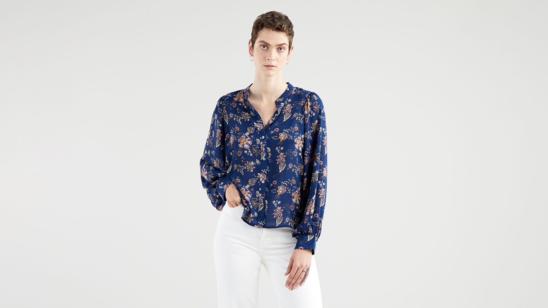 Hadley Ls Blouse Paisley Jacobian Navy Çok Renkli Kadın Gömlek