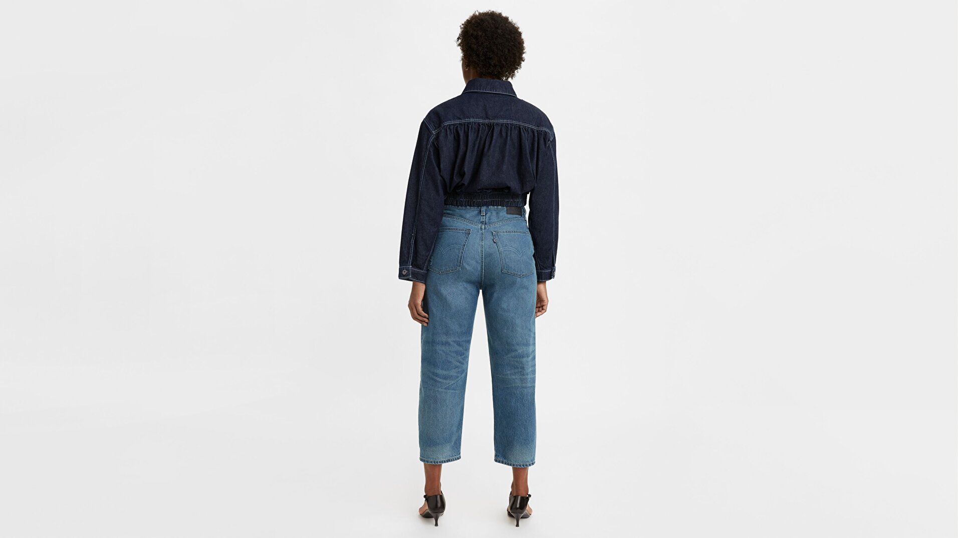 Made & Crafted® Barrel Crop Kadın Jean Pantolon -Lmc Provincial Blue