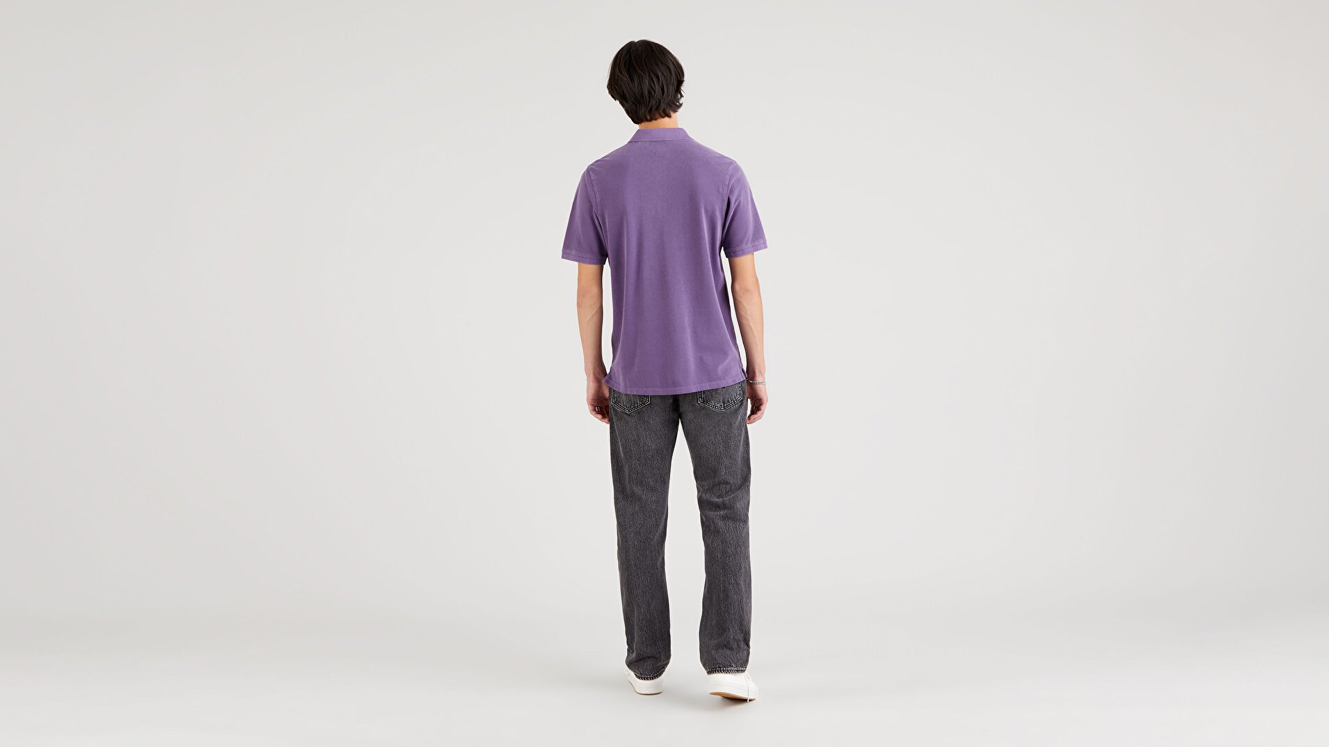 New Authentic Polo Loganberry Garment Dye Erkek Mavi Polo Tişört