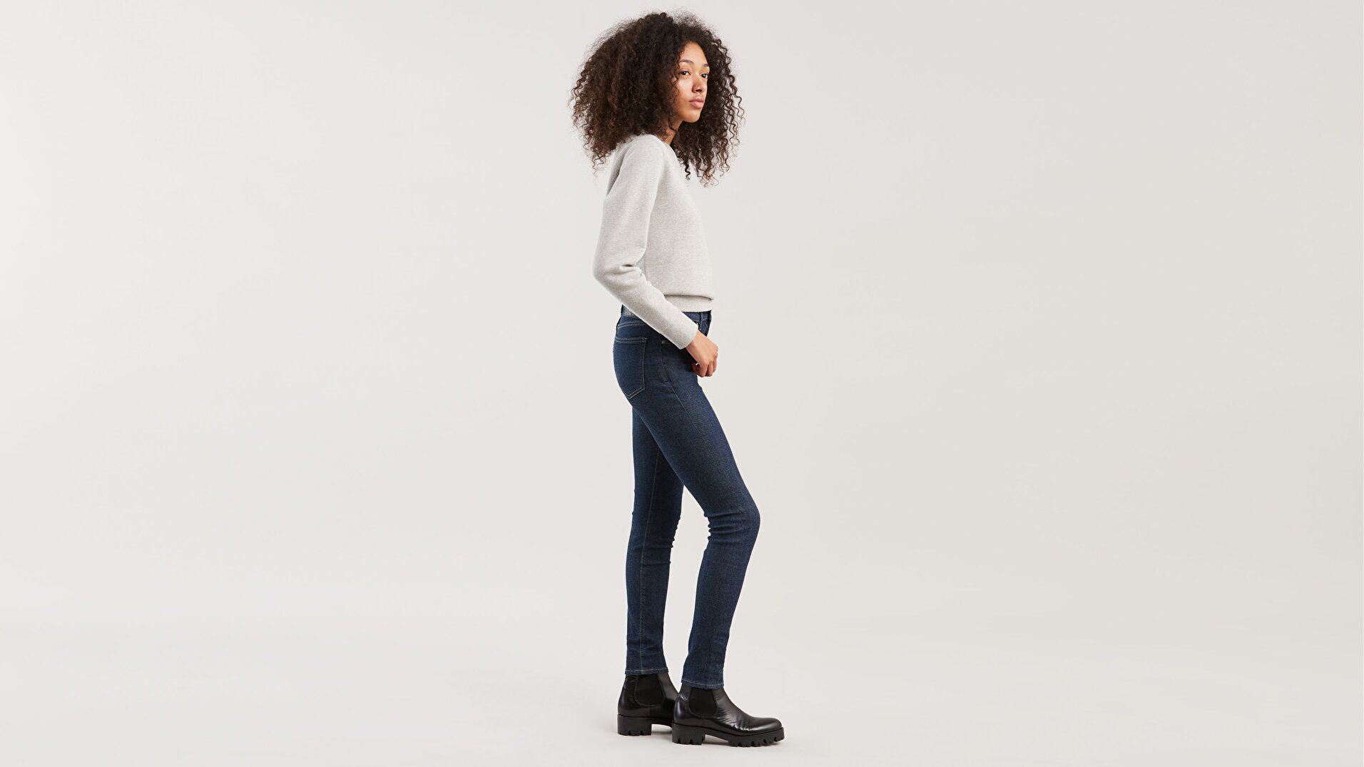 Made & Crafted® 721 Yüksek Bel Skinny Kadın Jean pantolon-Lmc Soft Selvedge Rinse