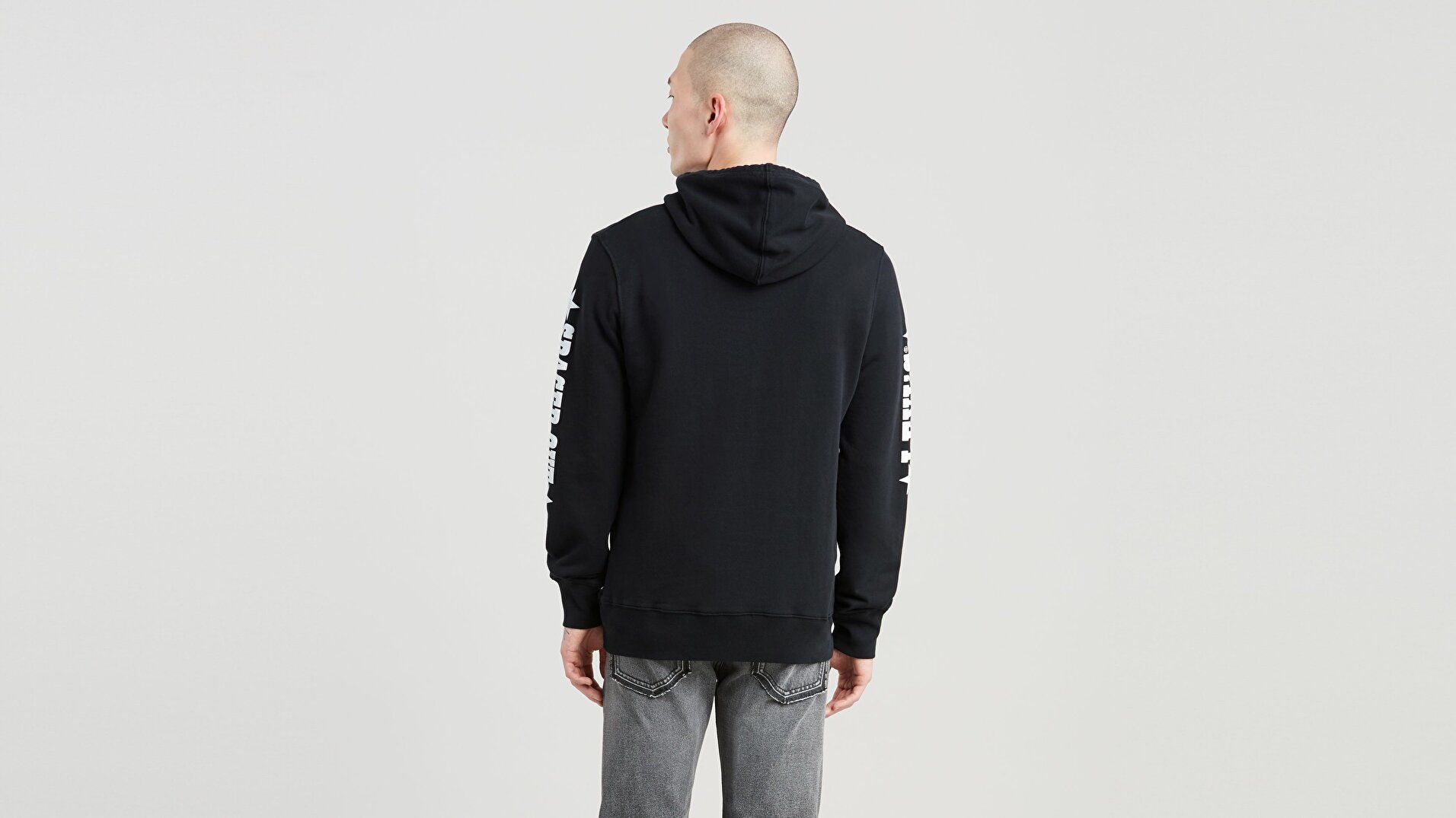 Graphic Po Hoodie- B Peanuts Spaced Siyah Erkek Kapüşonlu Sweatshirt