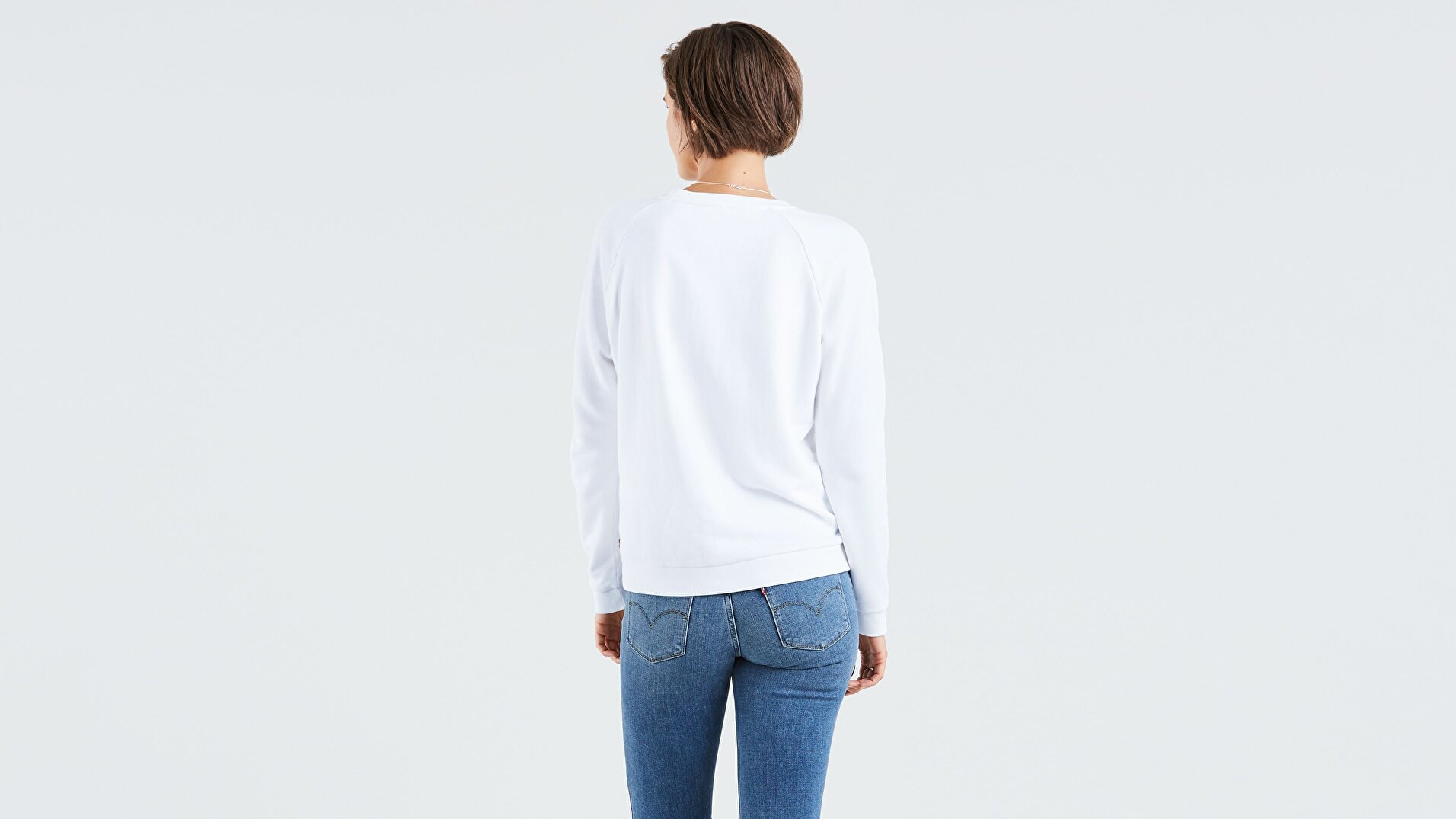 Relaxed Graphic Crew Better Batwing Beyaz Kadın Sweatshirt