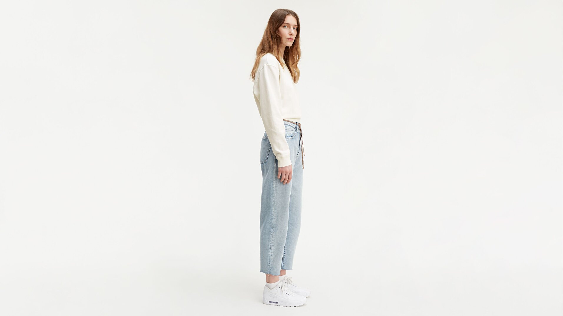 Made & Crafted® Barrel Crop Kadın Jean Pantolon -Lmc Crisp Sky