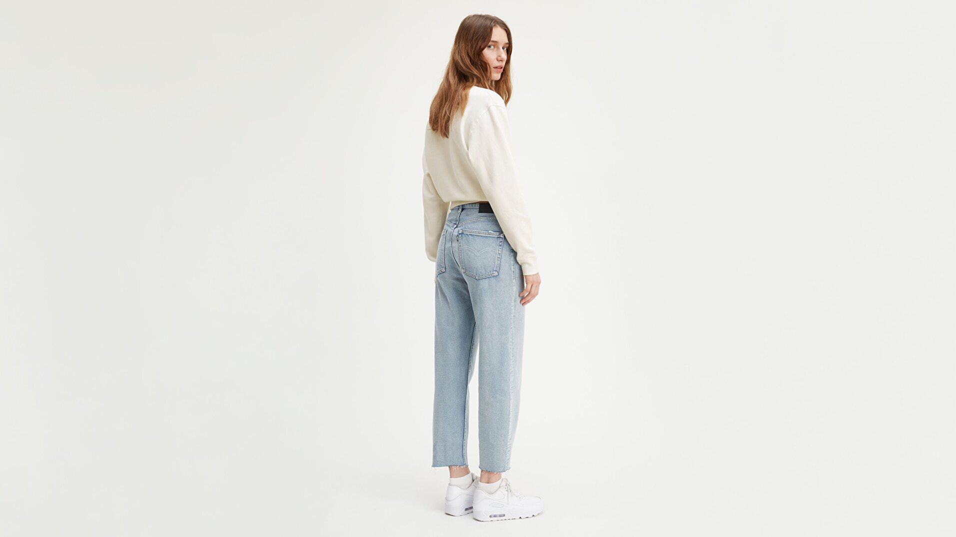 Made & Crafted® Barrel Crop Kadın Jean Pantolon -Lmc Crisp Sky