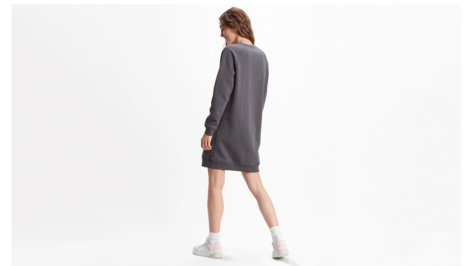 Crew Sweatshirt Dress Crew Dress Siyah Kadın Elbise