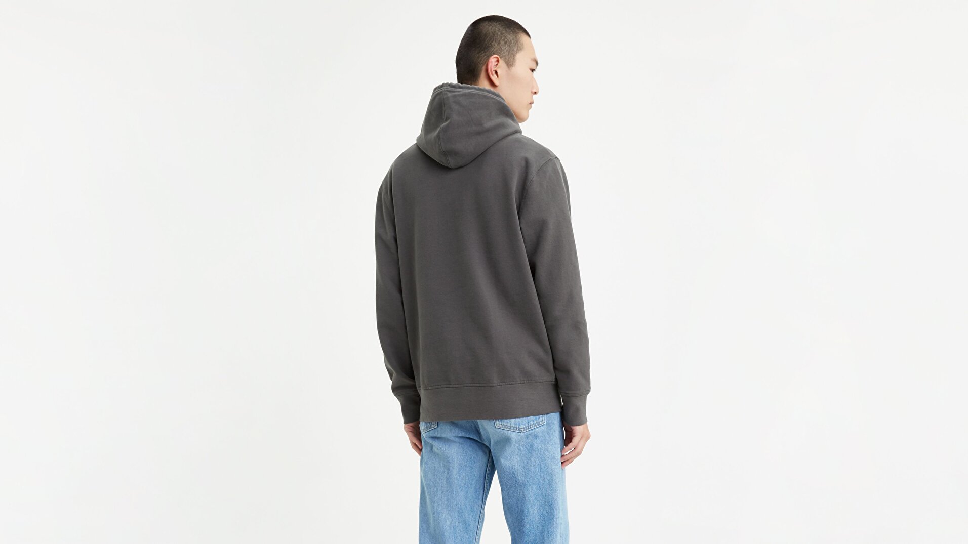 Pieced Pullover Hoodie Pieced Pullover Siyah Erkek Kapüşonlu Sweatshirt