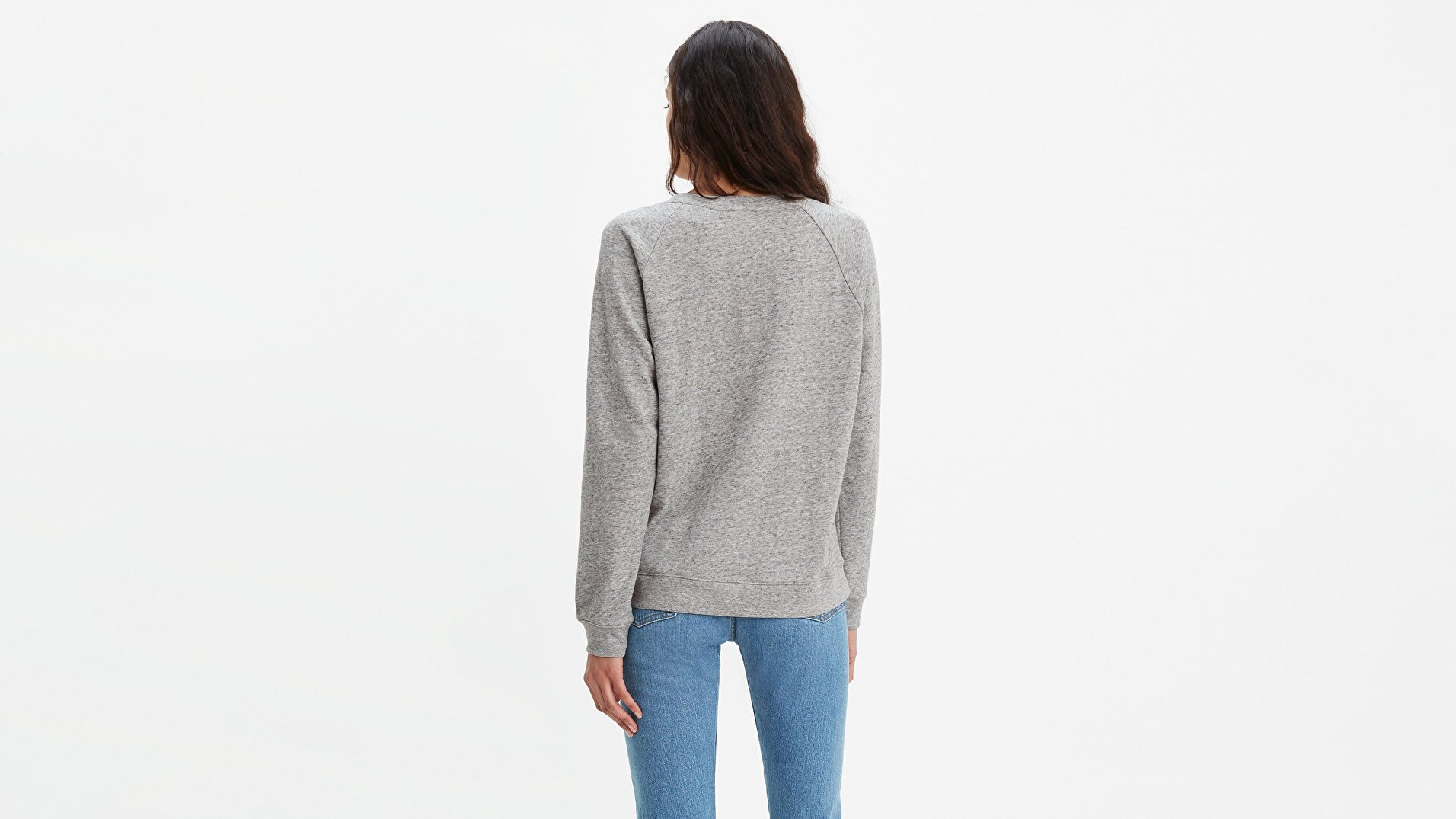 Relaxed Graphic Crew Fleece Good Gri Kadın Sweatshirt