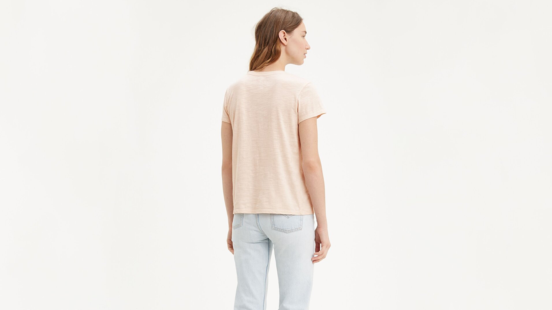 Perfect Tee Peach Blush Beyaz Kadın Tişört