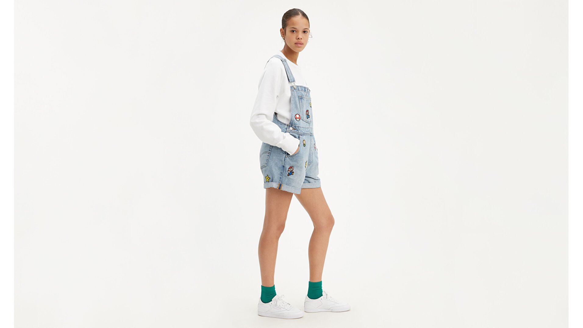 Vintage Kadın Jean Tulum-Power Up Shortall
