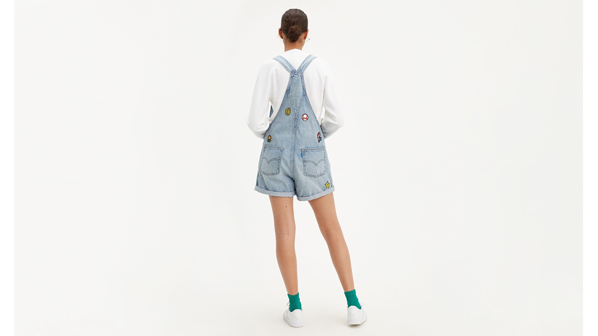 Vintage Kadın Jean Tulum-Power Up Shortall