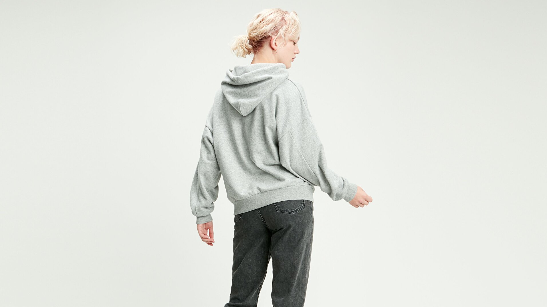 Graphic 2020 Hoodie Hoodie Box Gri Kadın Kapüşonlu Sweatshirt