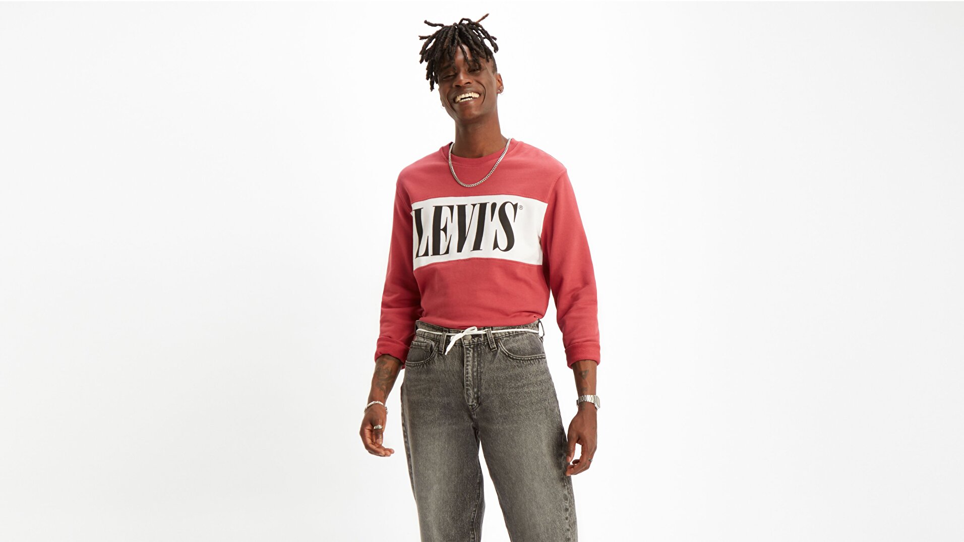 Logo Colorblock Crew Logo Colorblcok Kırmızı Erkek Tişört