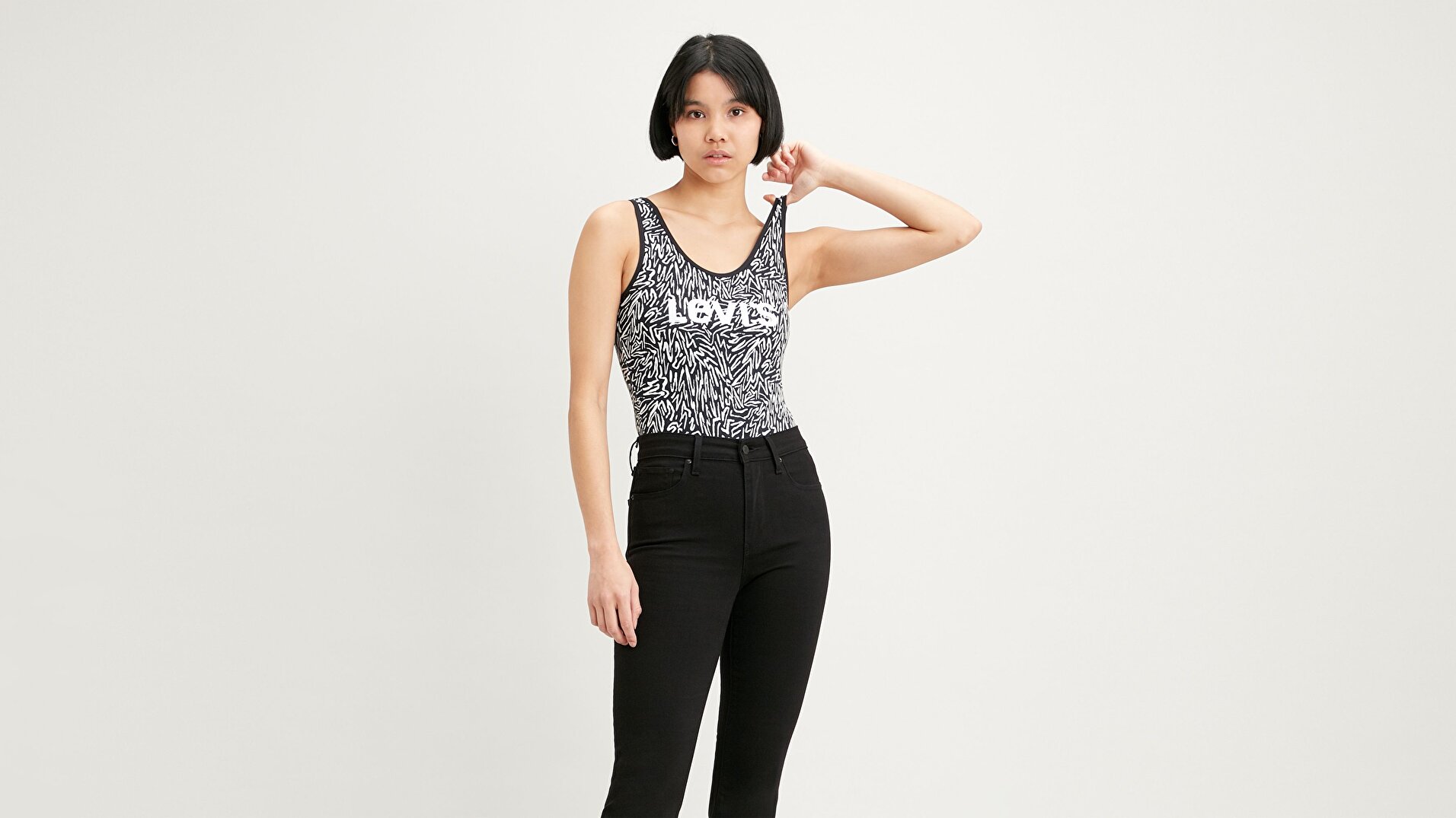Graphic Bodysuit Fun Zebra Siyah Kadın Bodysuit