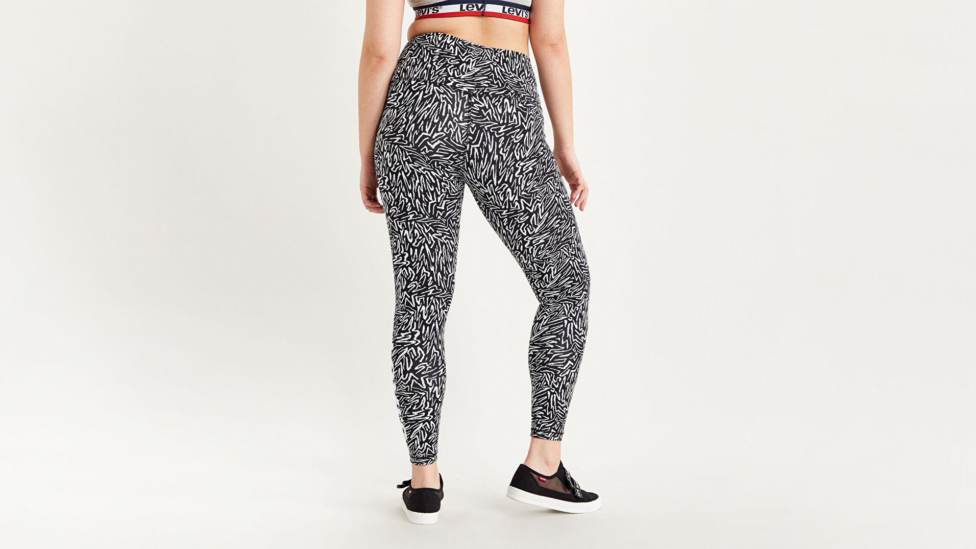 Logo legging Kadın Tayt-Fun Zebra Caviar