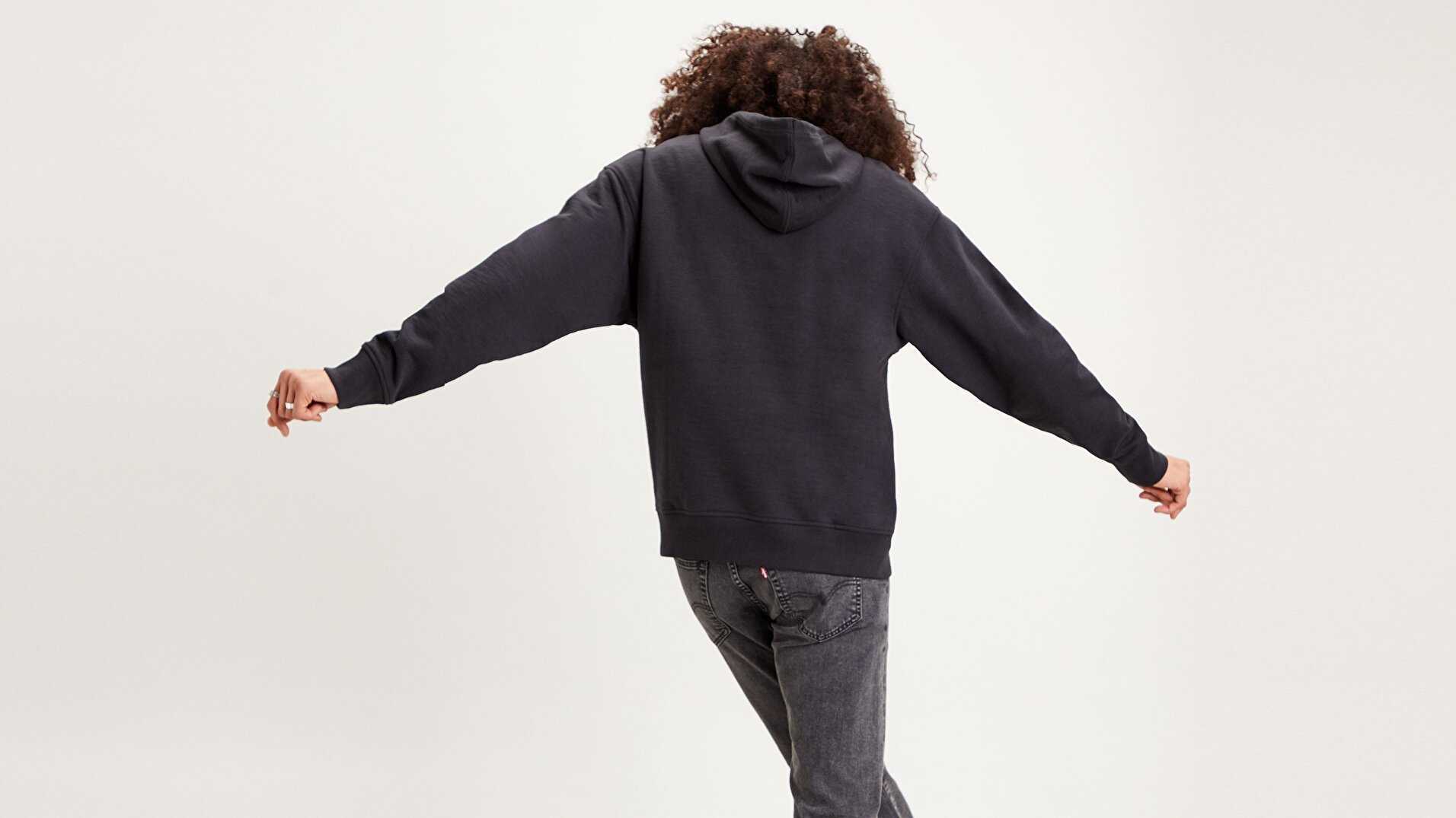 T2 Relaxd Graphic Hoodie Ssnl Serif Siyah Erkek Kapüşonlu Sweatshirt