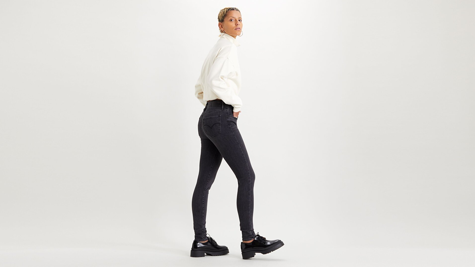 720 Yüksek Bel Süper Skinny Kadın Jean Pantolon-Smoked Out