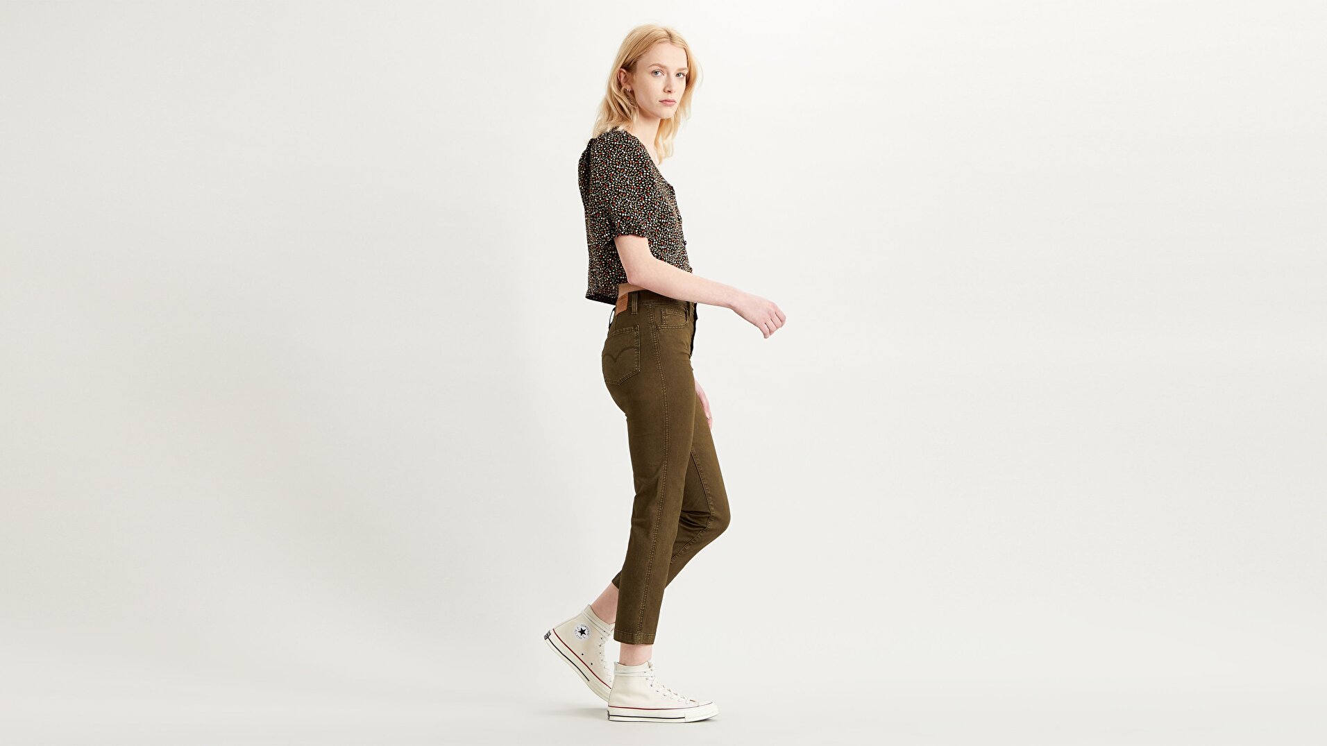 724 Yüksek Bel Düz Kesim Cropped Kadın Jean Pantolon-Soft Canvas Night Od