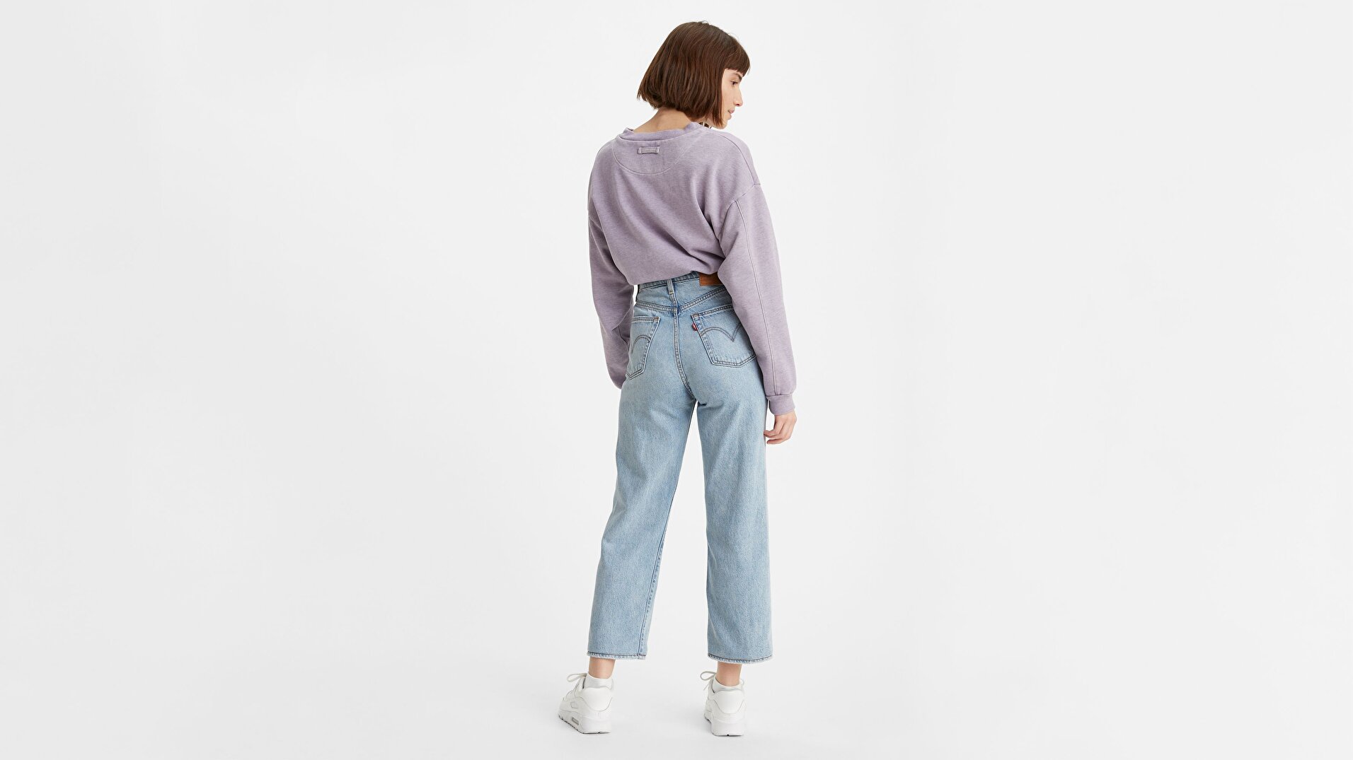 Ribcage Straight Ankle Kadın Jean Pantolon-Middle Road