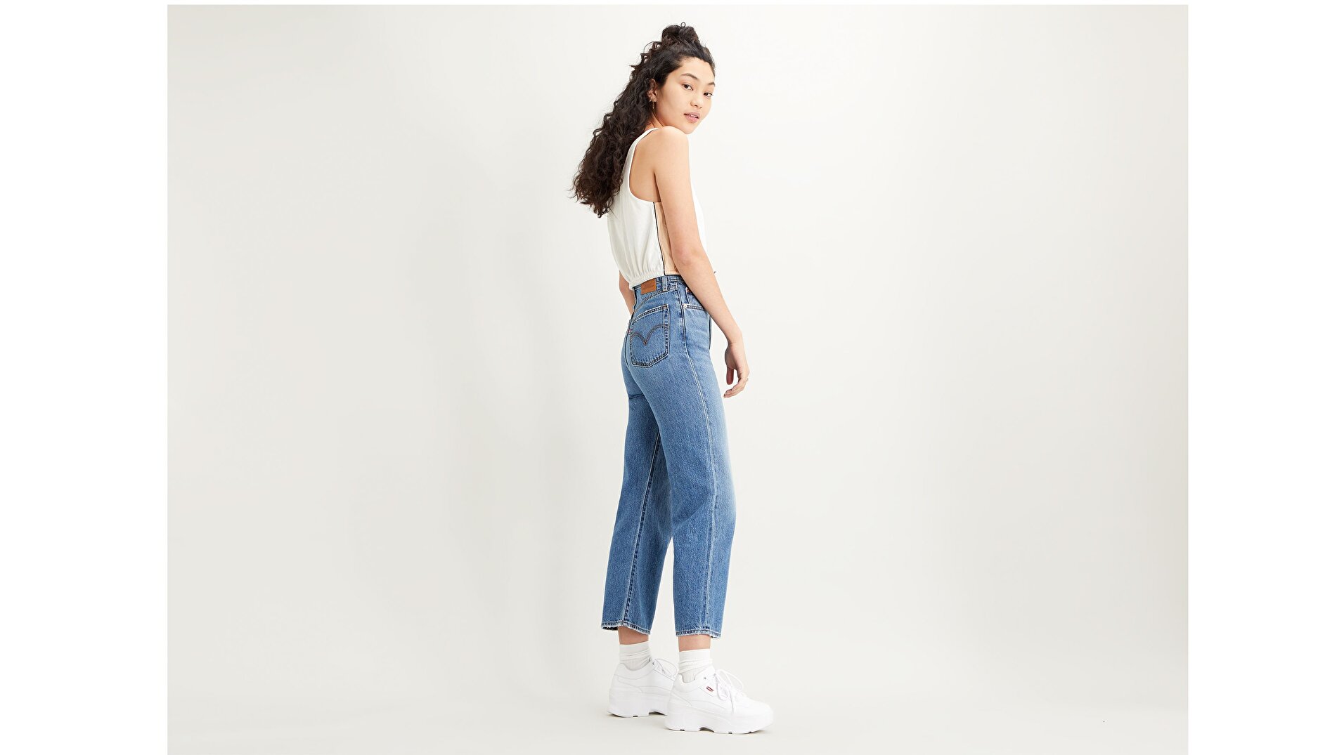 Ribcage Straight Ankle Kadın Jean Pantolon-At The Ready