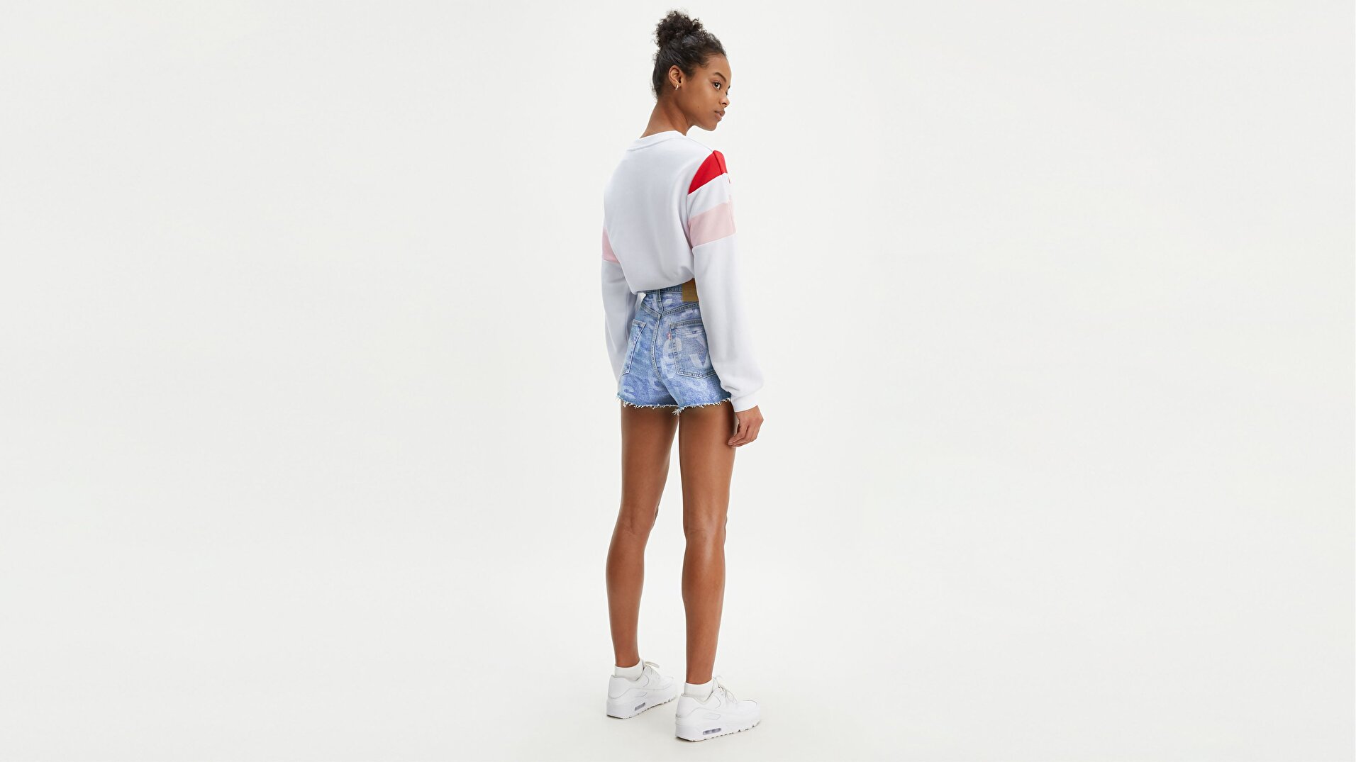 Ribcage Kadın Jean Şort-Charleston High Low Logo