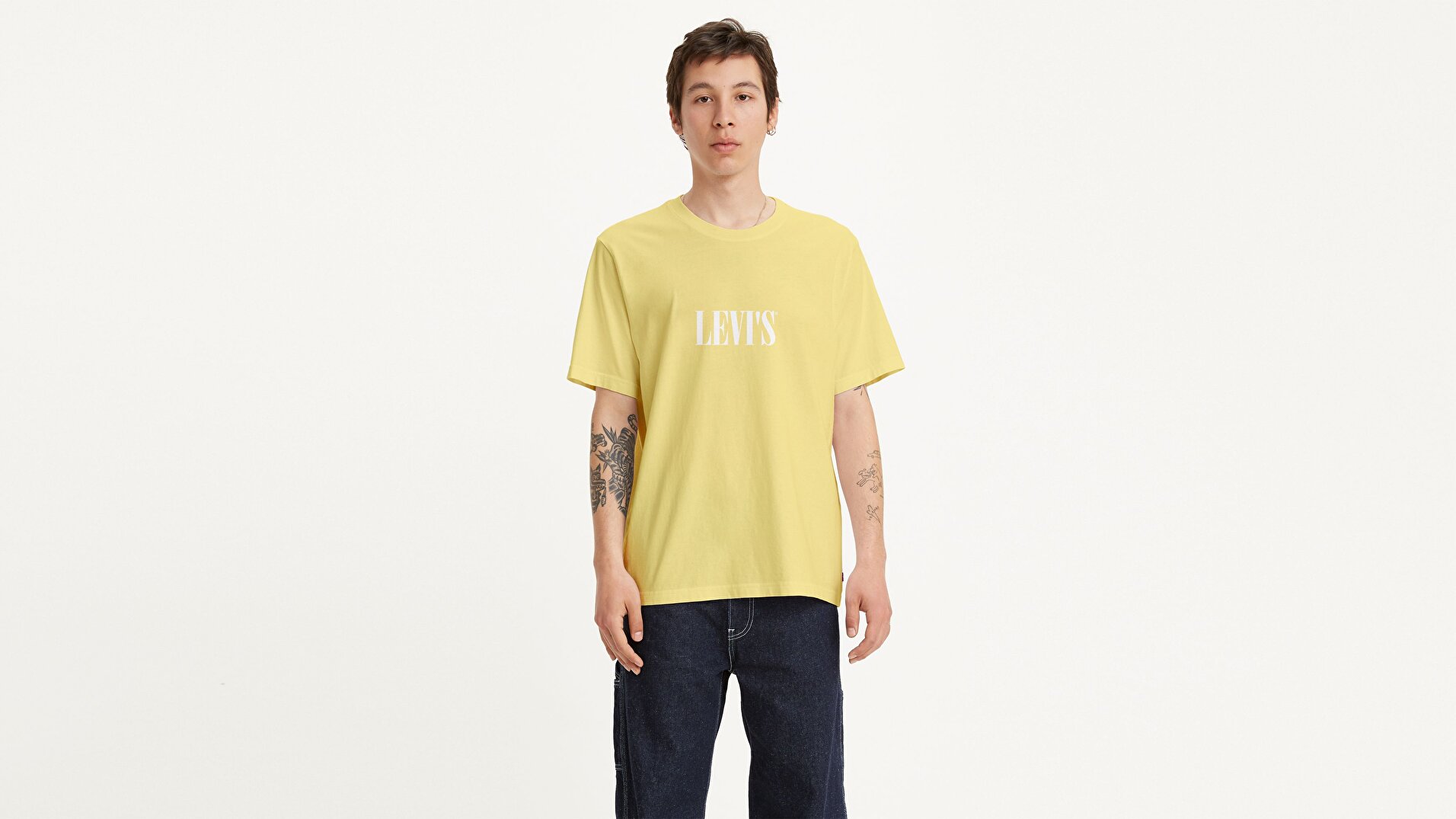 Ss Relaxed Fit Tee Ssnl Serif Sarı/Turuncu Erkek Tişört