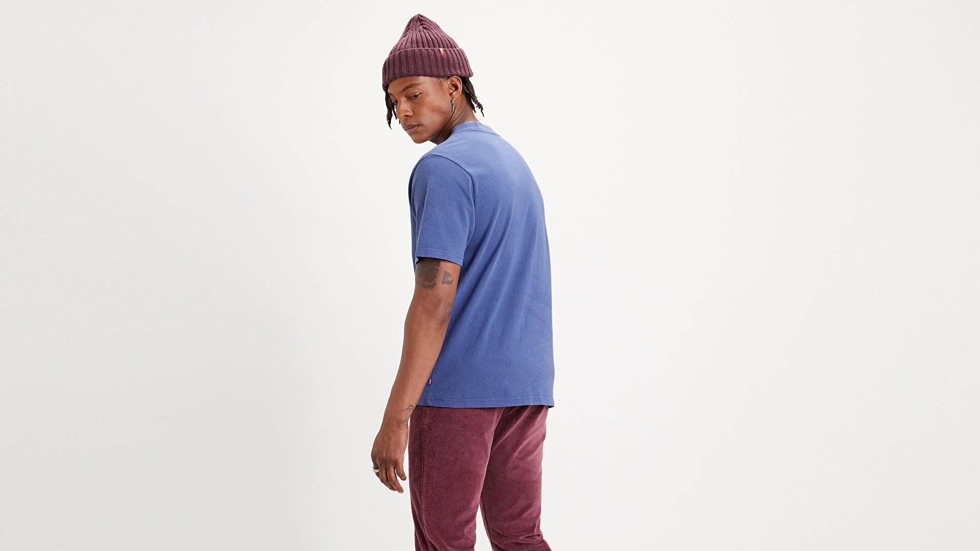 Ss Graphic Mockneck Tee Ssnl Serif Mavi Erkek Tişört