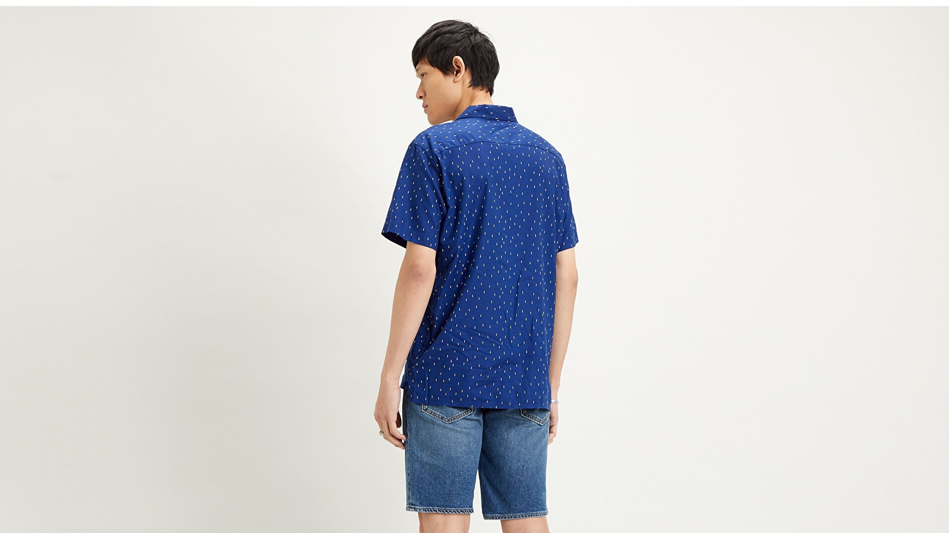S/S Classic Camper Raindrop Mavi Erkek Gömlek