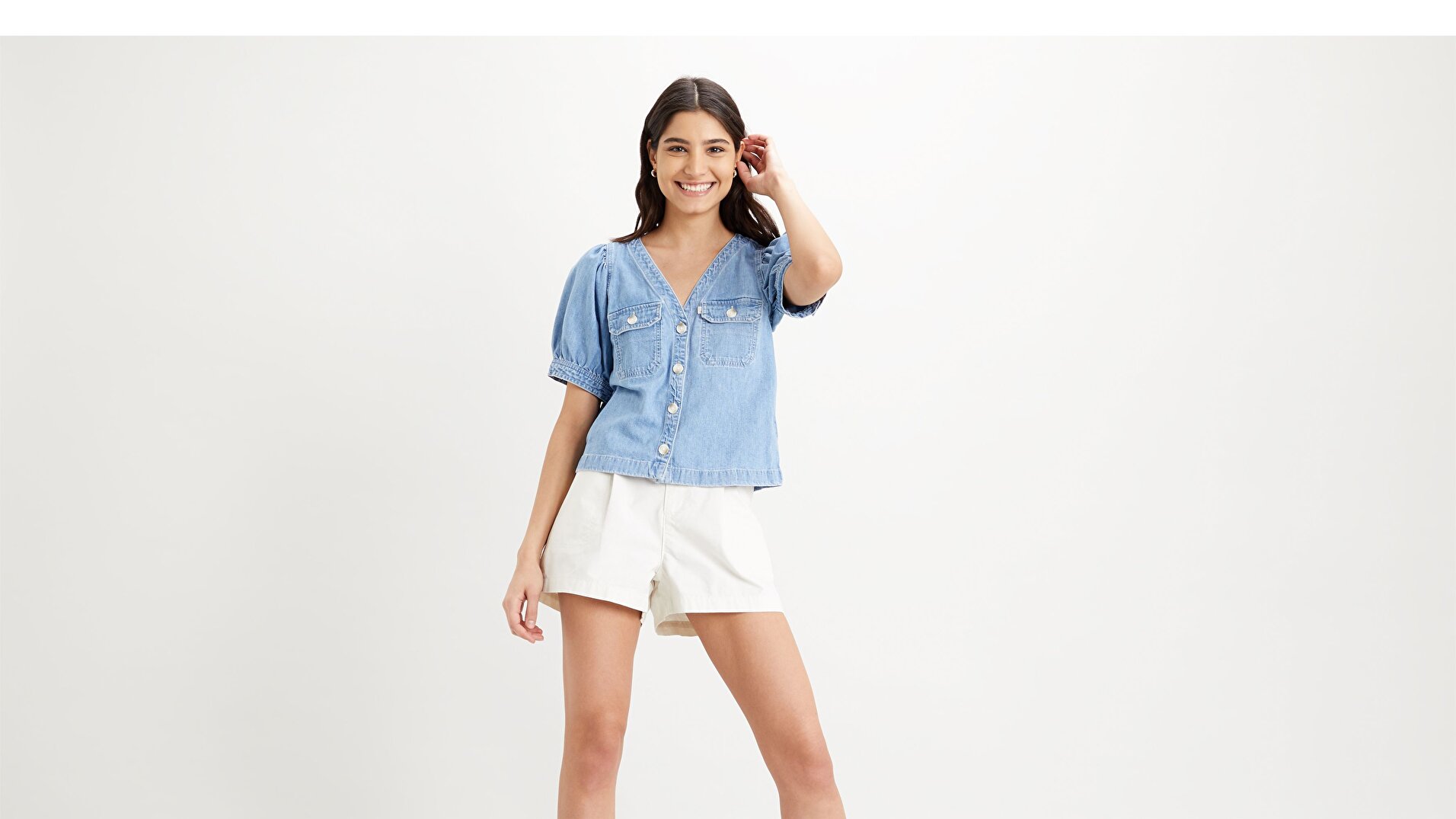 Bryn Shirt Loosey Mavi Kadın Gömlek
