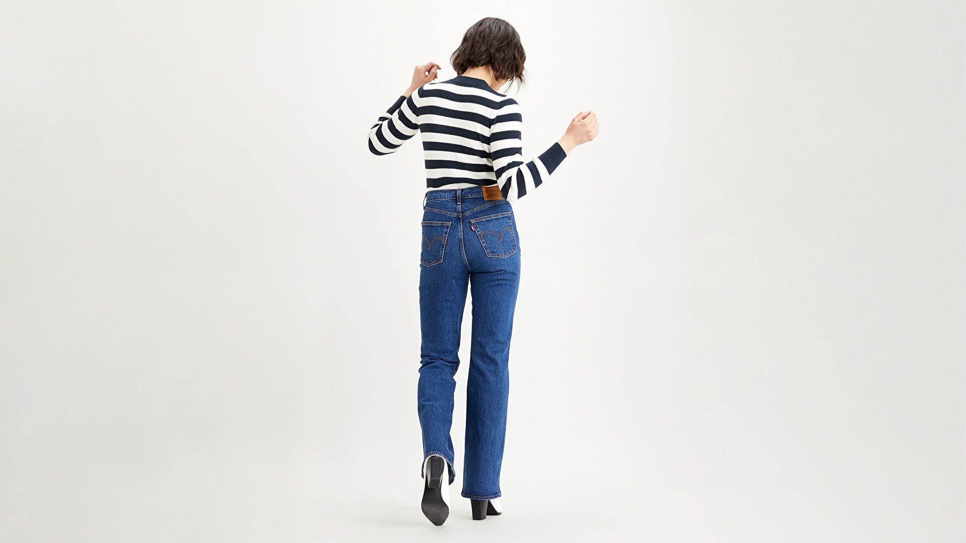 Ribcage Bootcut Kadın Jean Pantolon - Turn Up