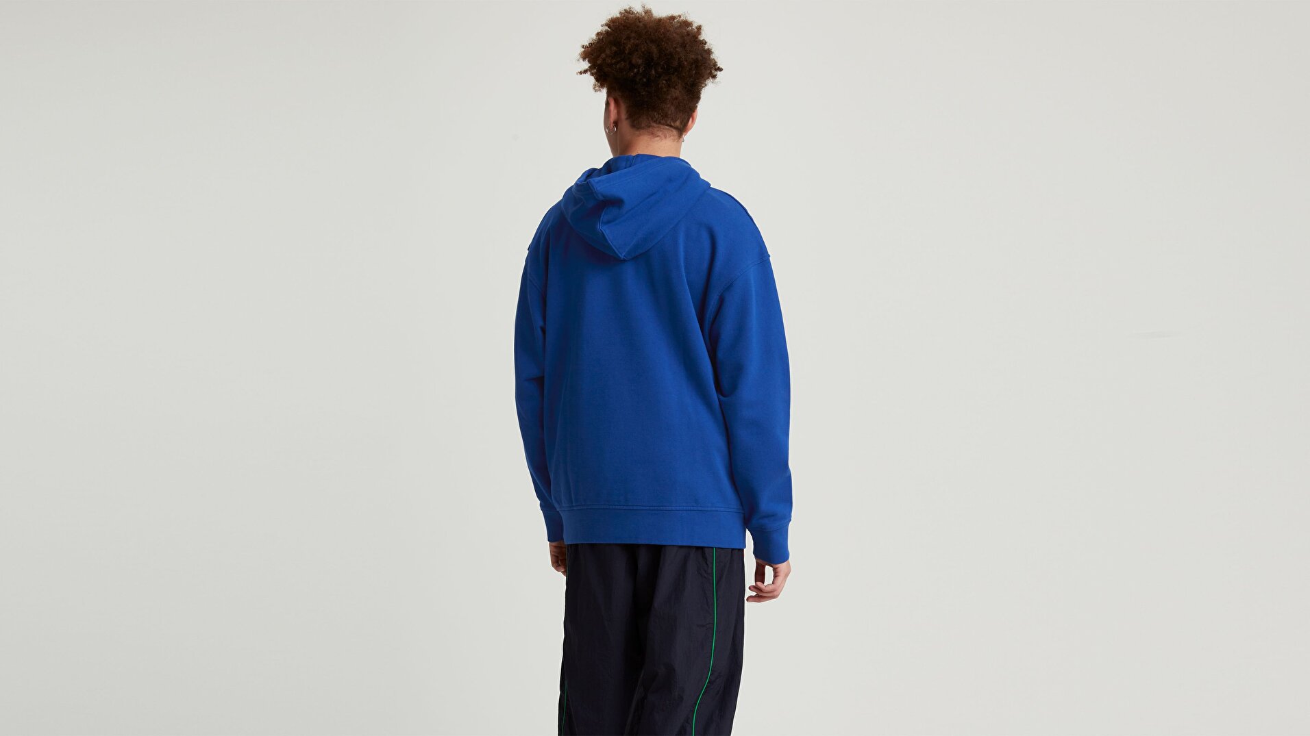 T3 Relaxd Graphic Hoodie Snoopy Soccer Mavi Erkek Kapüşonlu Sweatshirt