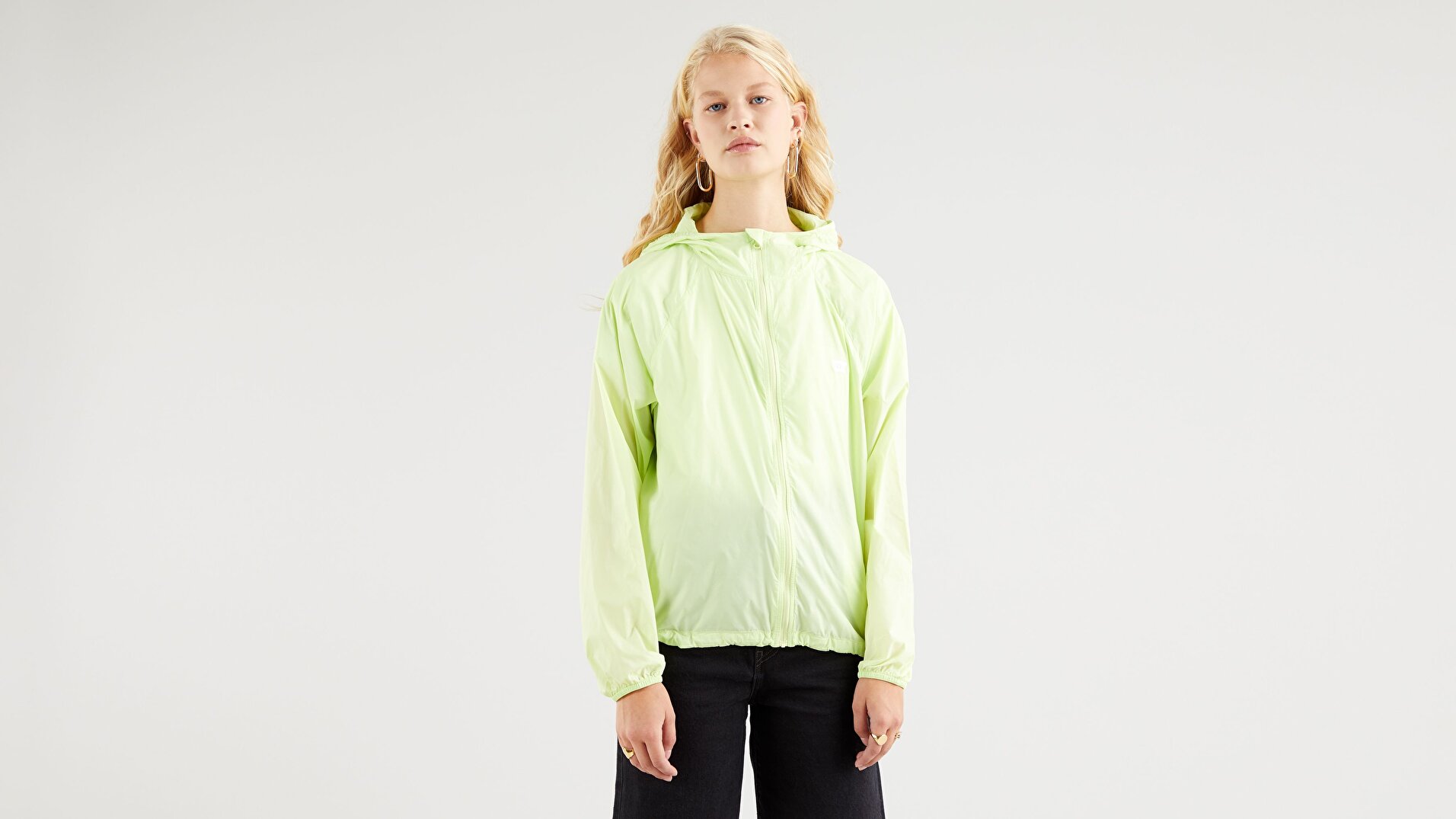 Lina Packable Windbrkr Shadow Lime Yeşil Kadın Mont