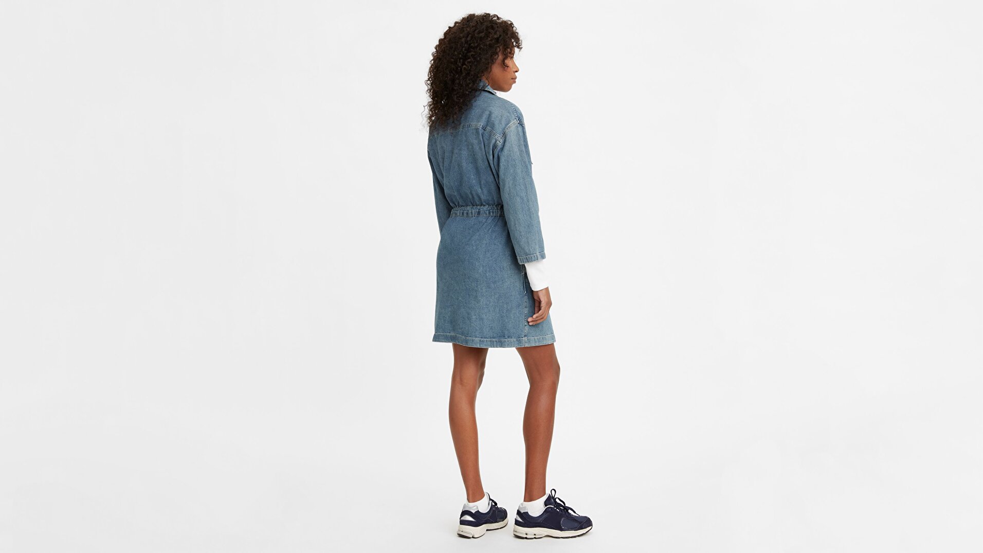 Ainsley Utility Denim D Freaky Friday Orta İndigo Kadın Elbise