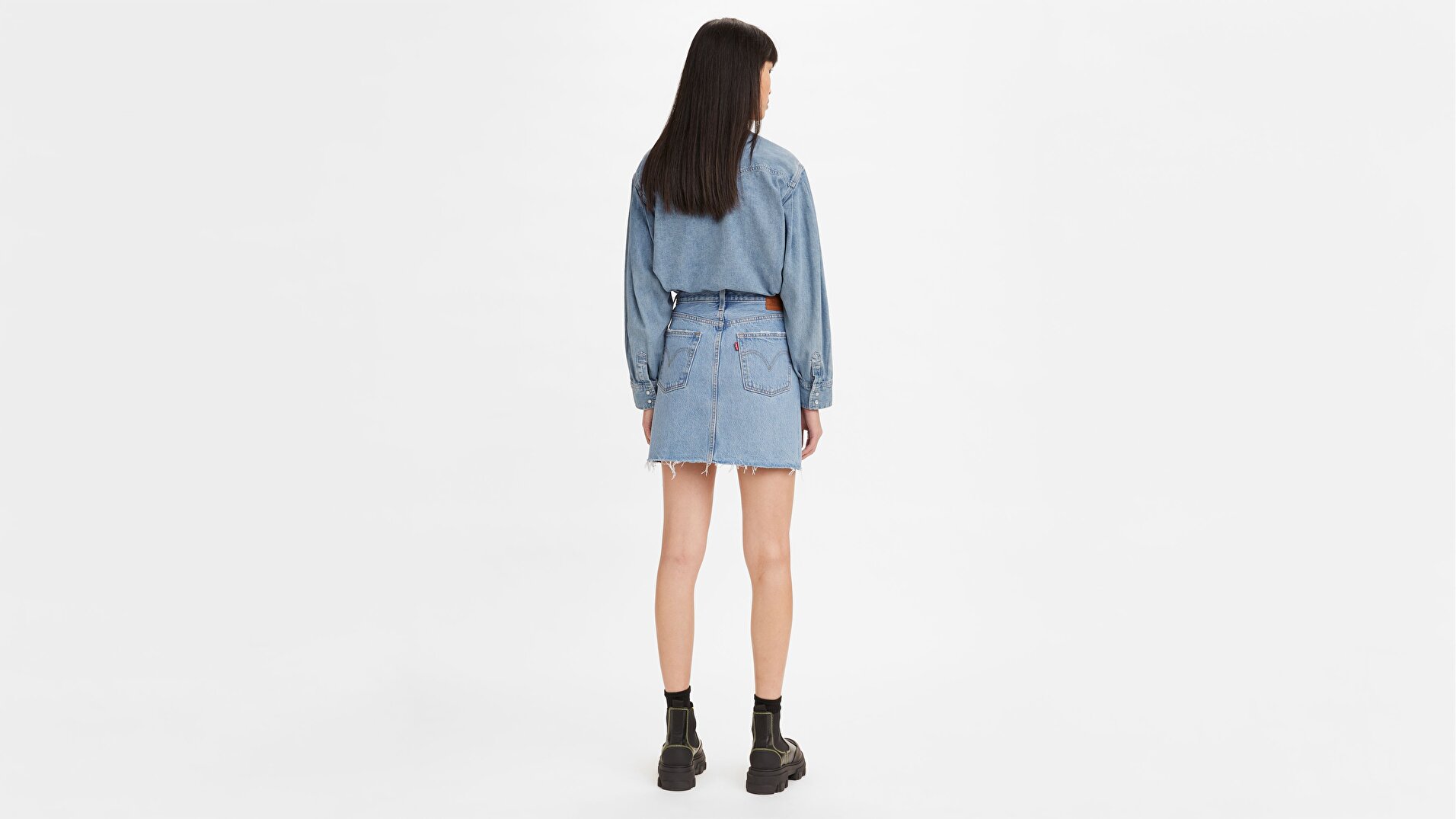 Deconstructed Kadın Jean Etek-Luxor Heat Skirt