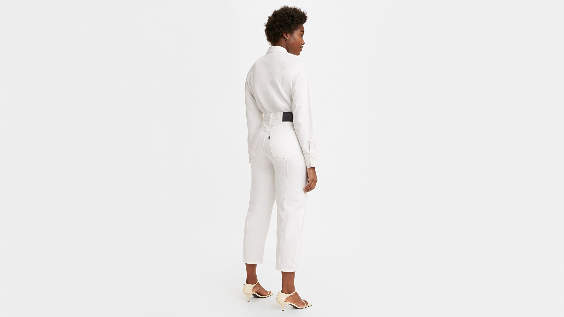 Made & Crafted® Barrel Crop Kadın Jean Pantolon -Lmc White Sails Moj