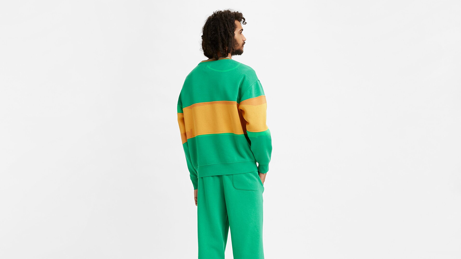 Renkli Block Tipped Crew Sweatshirt