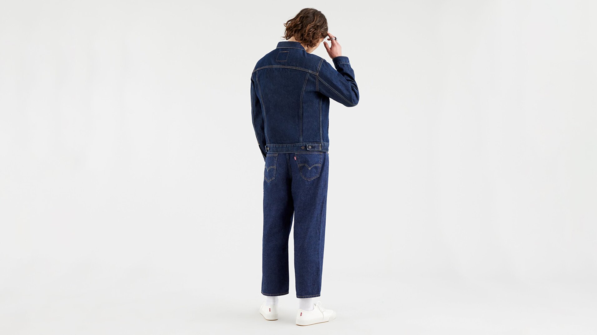 The Trucker Jacket Rockridge Trucker Orta İndigo Erkek Trucker Ceket