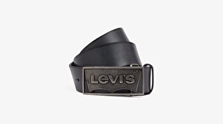 Levi S Batwing Plaque Erkek Tokali Deri Kemer Siyah Levis