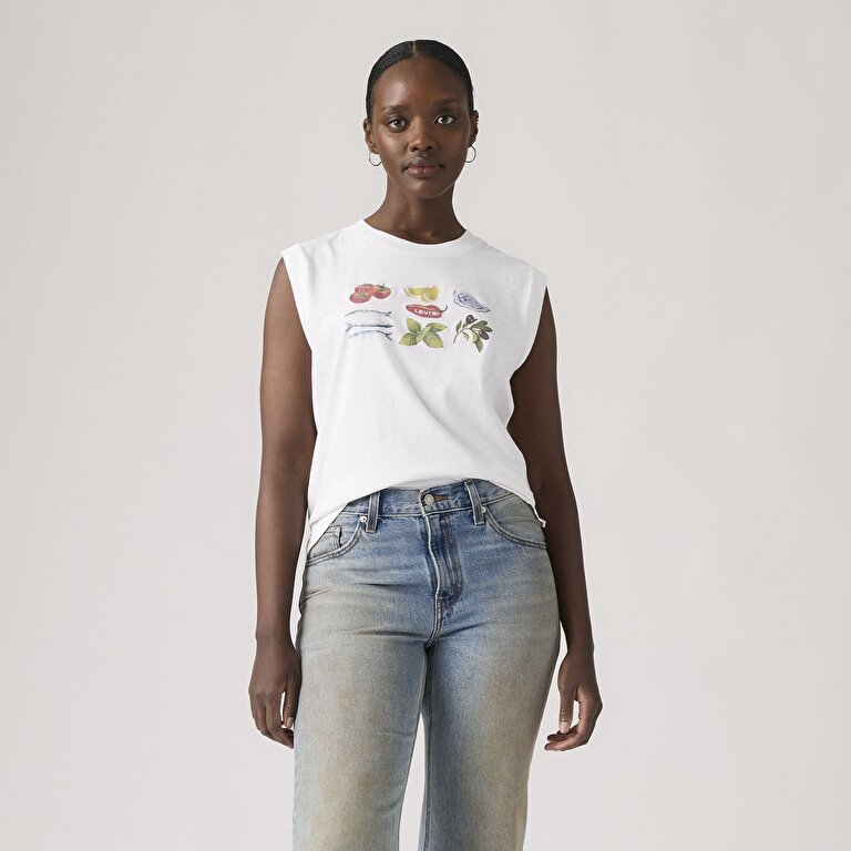 Graphic Boxy Tank Top
