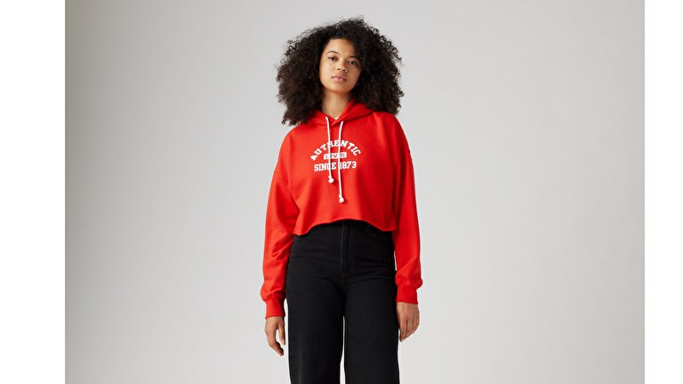 Graphic Leo Cropped Hoodie