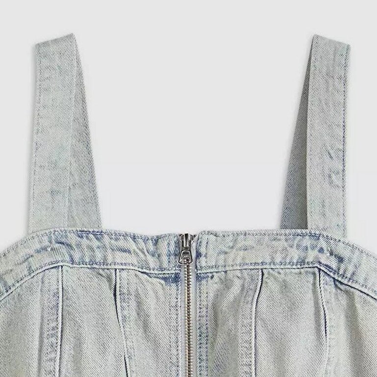 Sculpted Denim Büstiyer