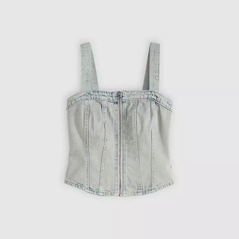 Sculpted Denim Büstiyer