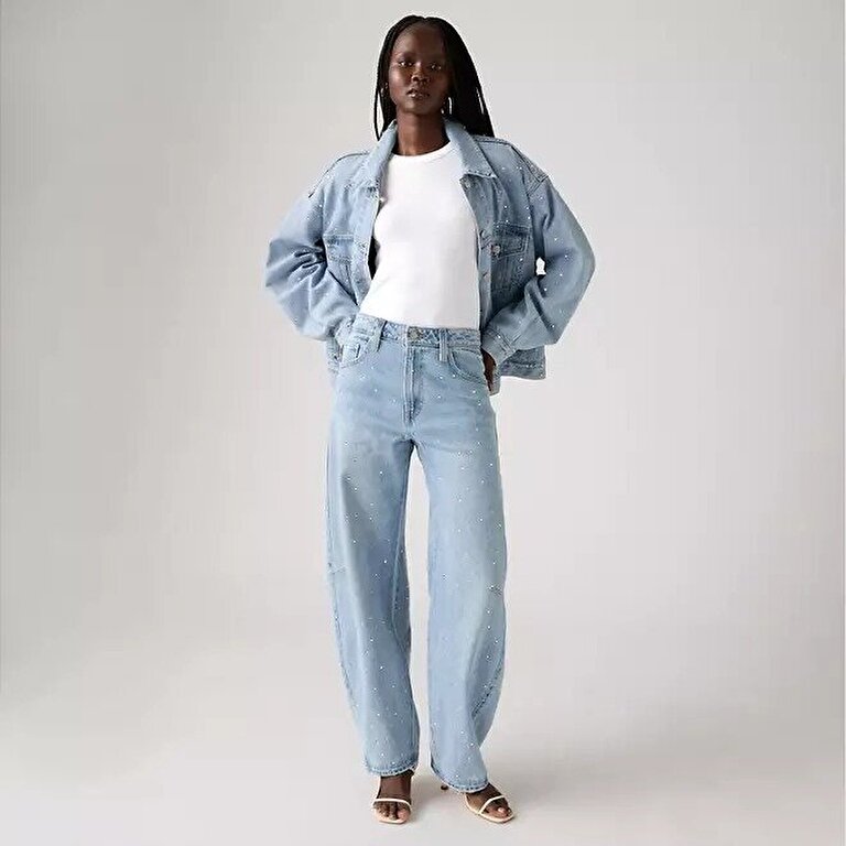 Baggy Dad Barrel Kadın Jean Pantolon - Dazzle Me