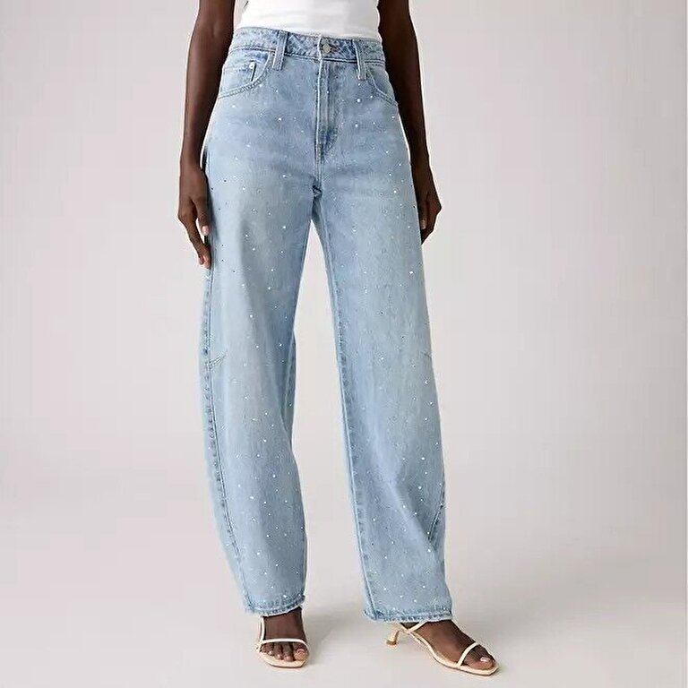 Baggy Dad Barrel Kadın Jean Pantolon - Dazzle Me