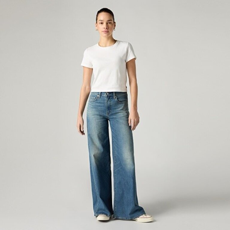 728 High Rise Wide Leg Kadın Jean Pantolon - Quiet Cool