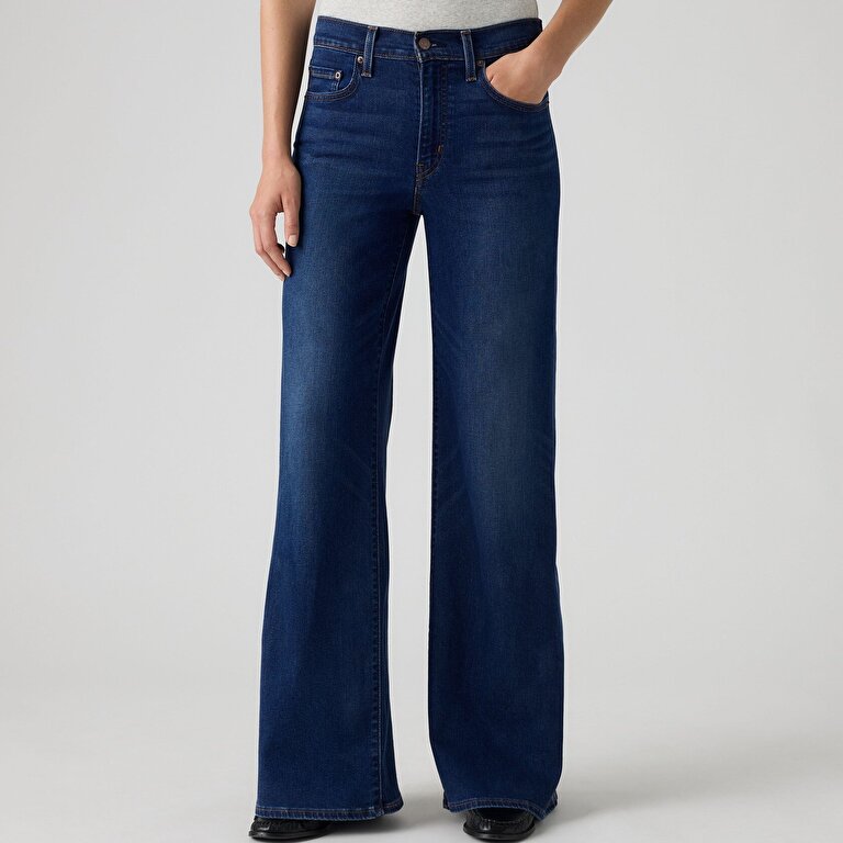 728™ High Rise Wide Leg Kadın Jean Pantolon - Blue Dark